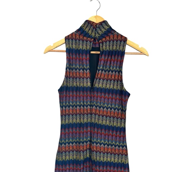 Ramy Brook Madilyn Retro Chevron Knit Midi Dress S - Picture 6 of 9